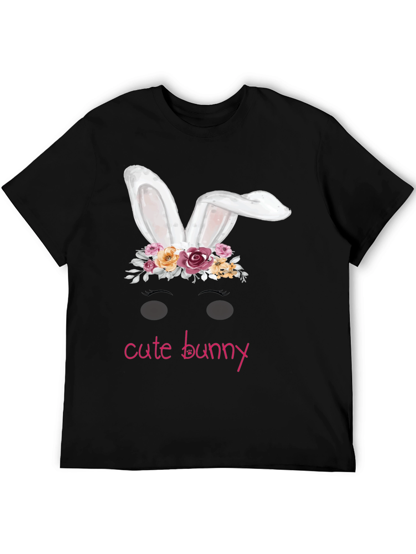 Cute Bunny Easter T-Shirt Black
