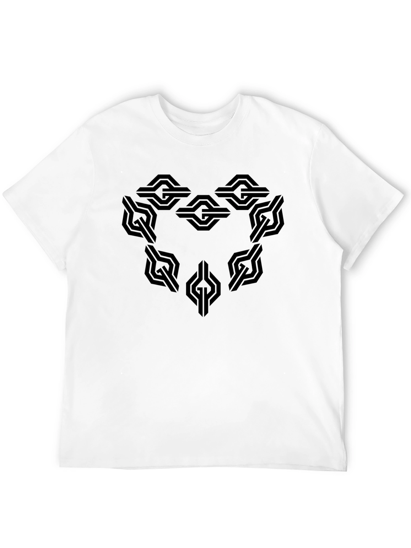 Geometric Design Black T-Shirt
