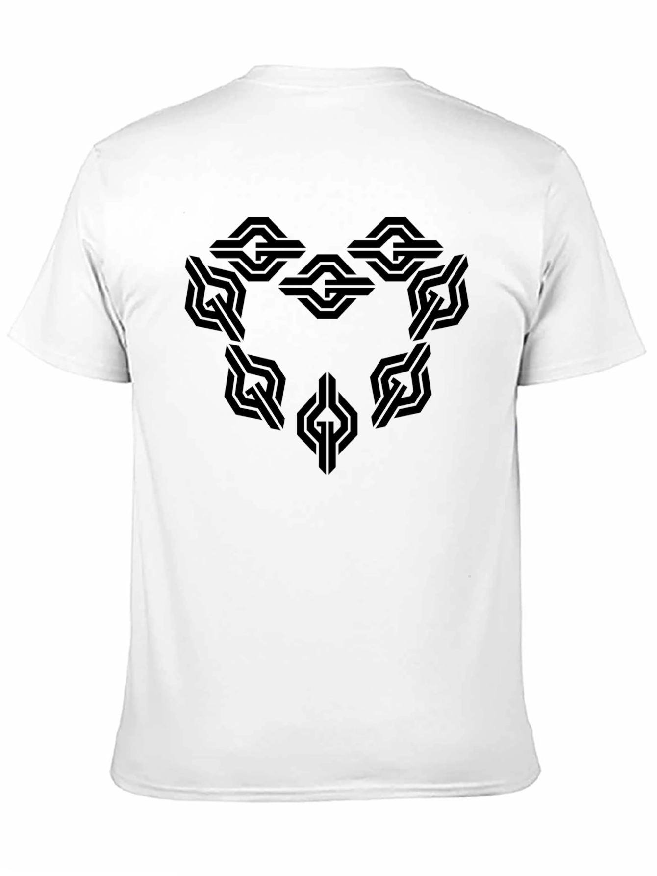 Geometric Design Black T-Shirt