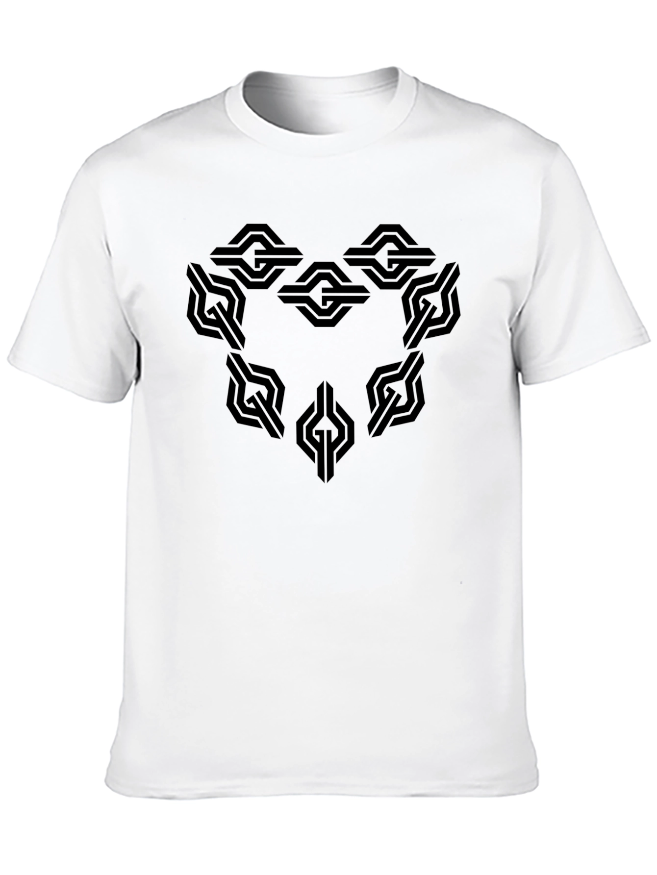 Geometric Design Black T-Shirt