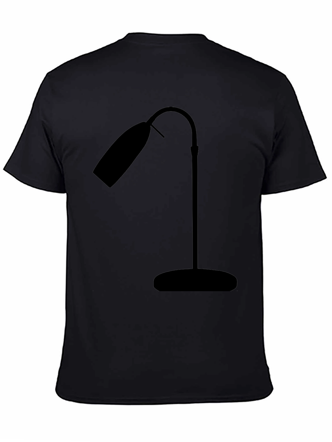 Modern Lamp Graphic Tee - Stylish Black Shirt