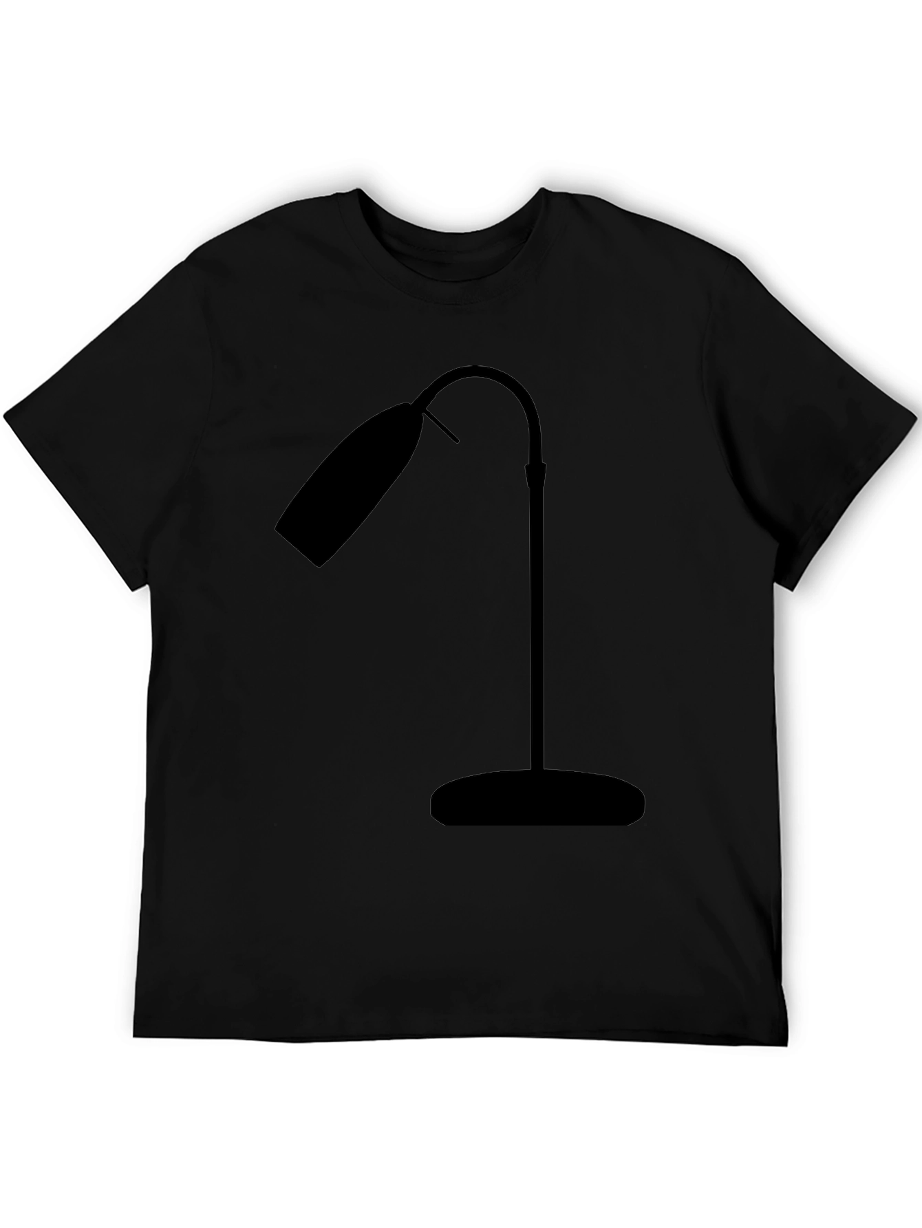 Modern Lamp Graphic Tee - Stylish Black Shirt
