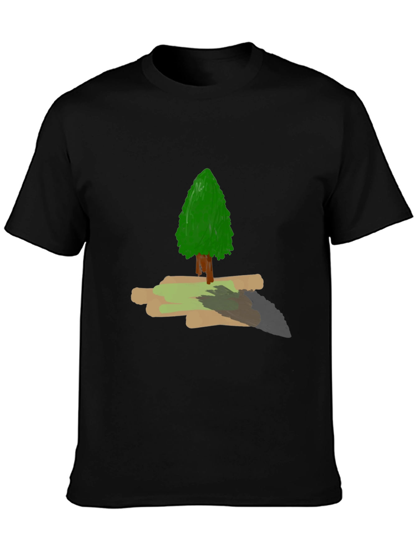 Nature Tree Graphic Tee - Mens Black T-Shirt