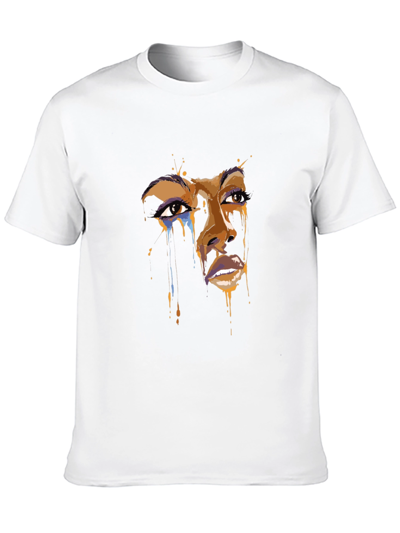 Artistic Face Graphic Black T-Shirt