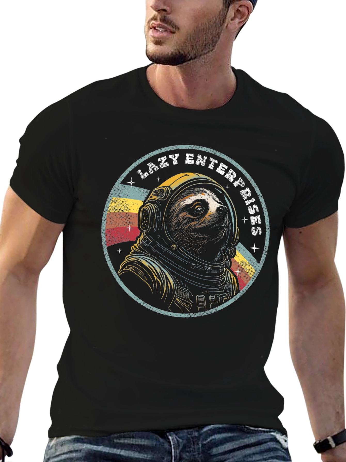 Lazy Enterprises Astronaut Sloth Graphic T-Shirt