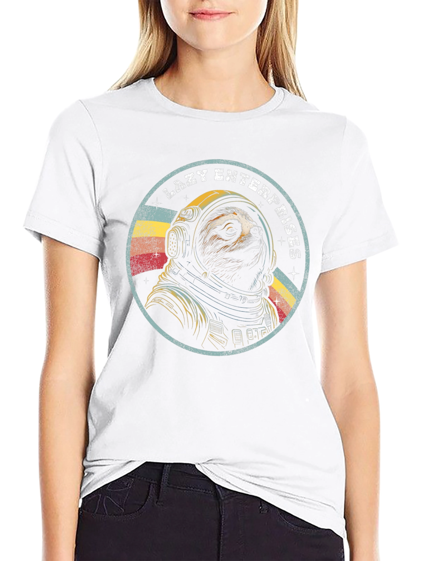 Lazy Enterprises Astronaut Sloth Graphic T-Shirt