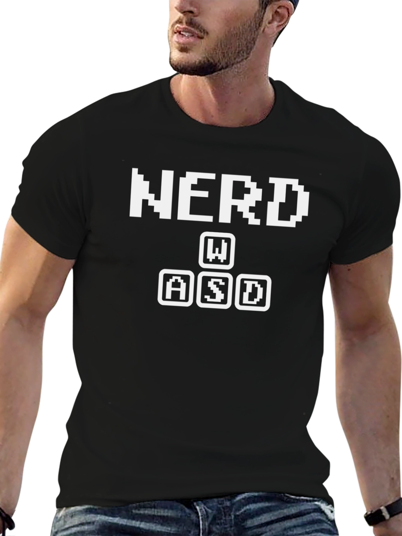 Nerd WASD Gaming T-Shirt - Black