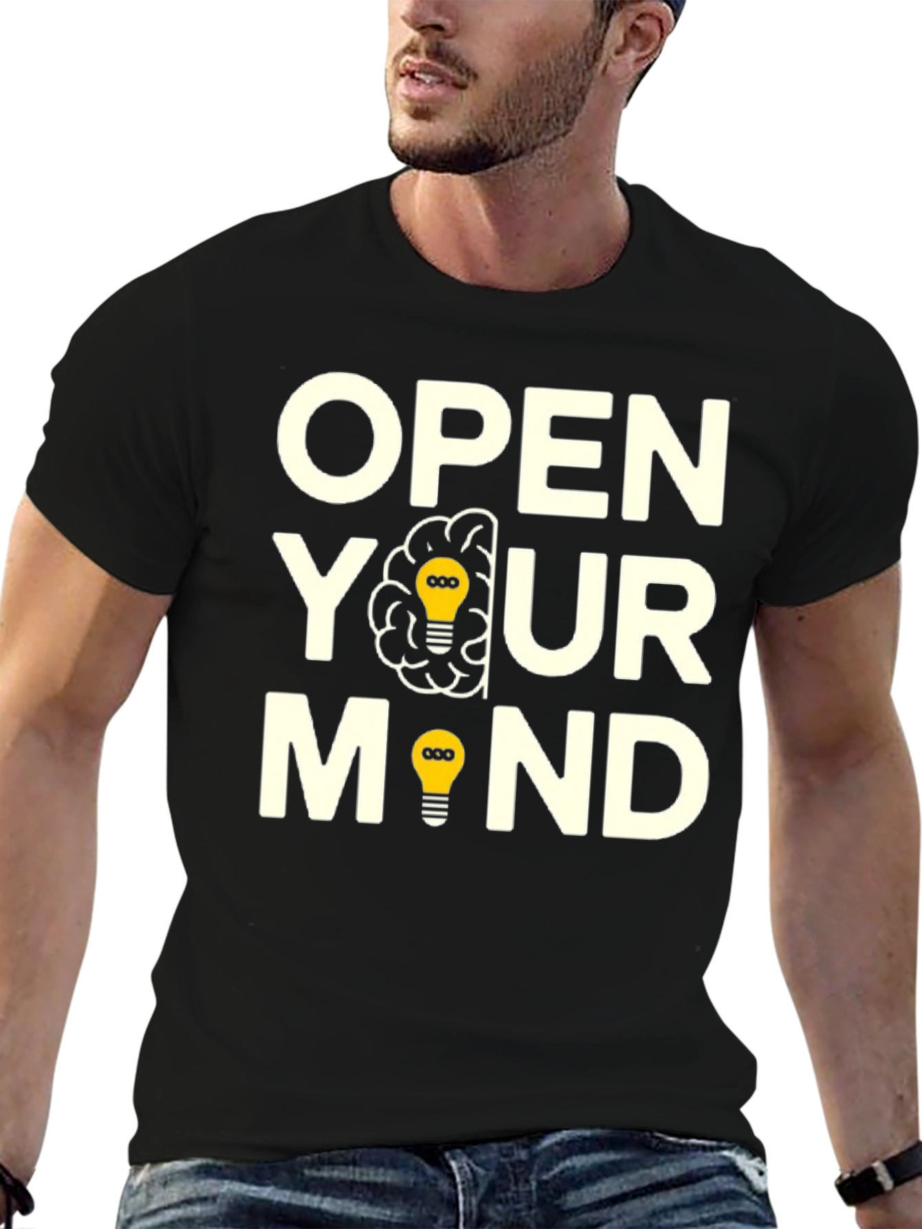 Open Your Mind Graphic T-Shirt - Creative Thinking Tee