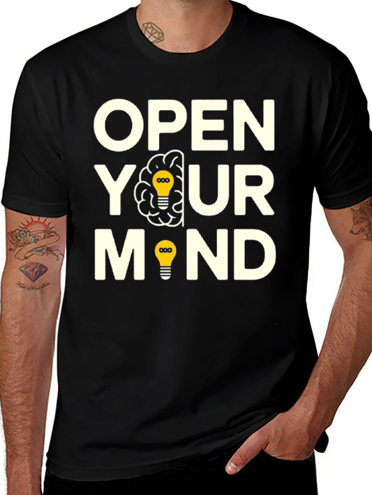 Open Your Mind Graphic T-Shirt - Creative Thinking Tee
