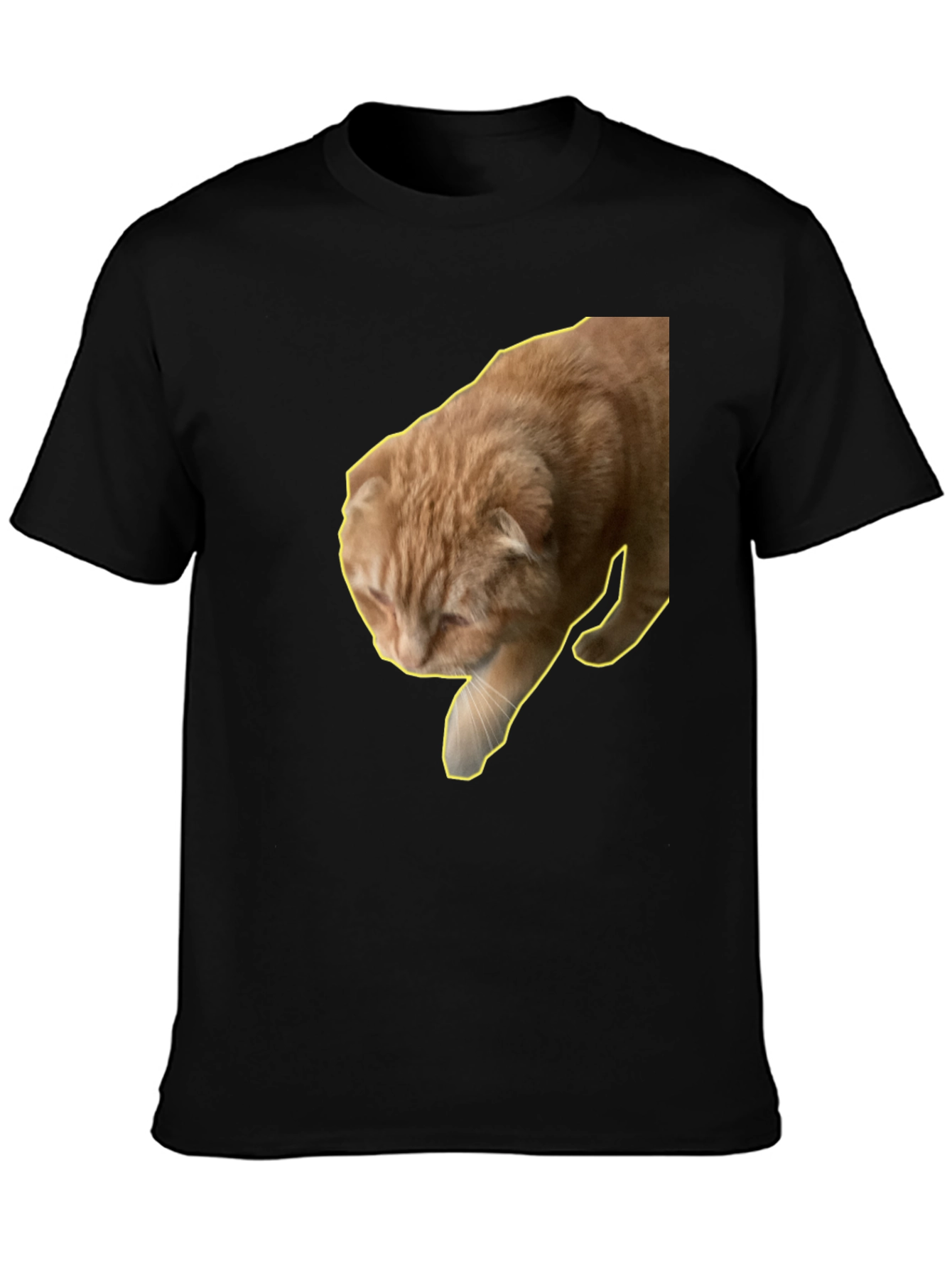 Cat Graphic T-Shirt - Unisex Black Tee