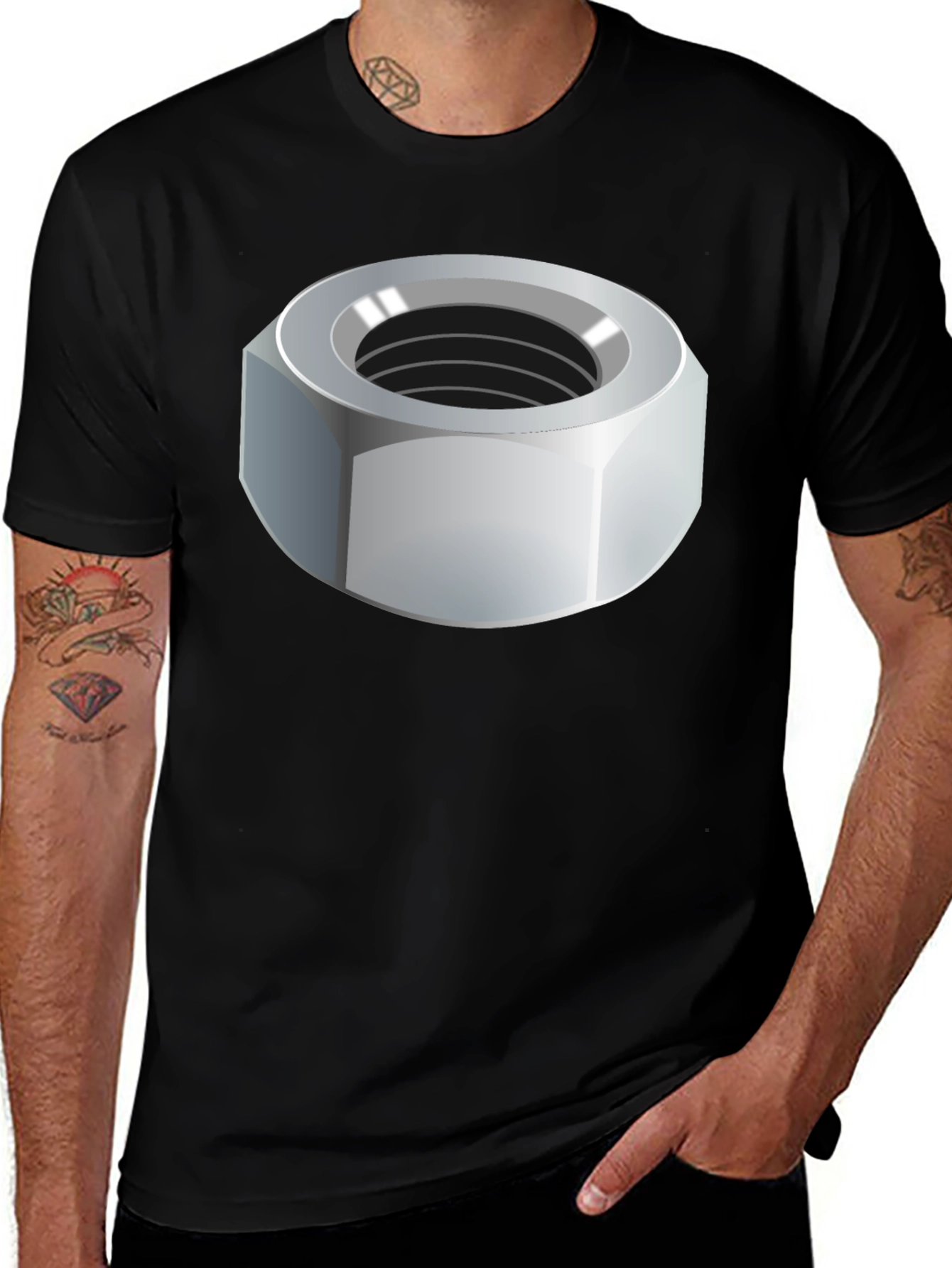 Nut Graphic T-Shirt - Unisex Black Tee