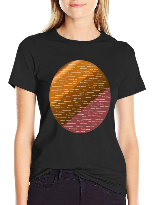 Soccer Legends T-Shirt: Player Names Graphic Print