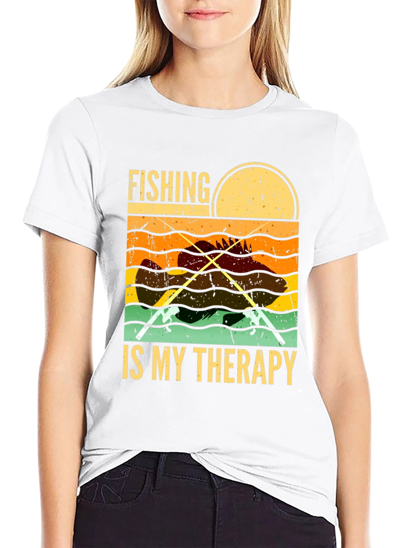 Fishing is My Therapy Graphic T-Shirt
