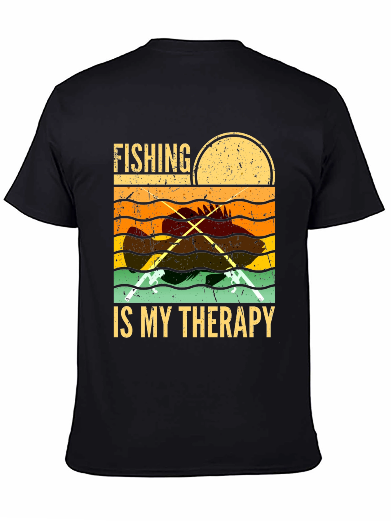 Fishing is My Therapy Graphic T-Shirt