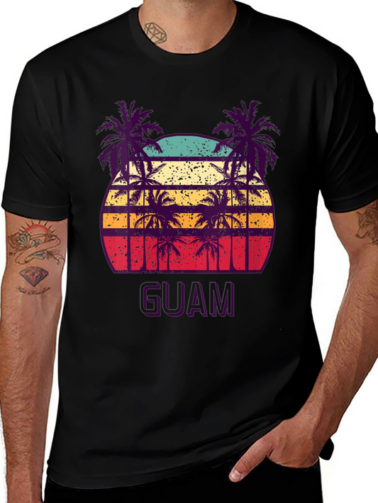 Vintage Guam Palm Tree Graphic T-Shirt