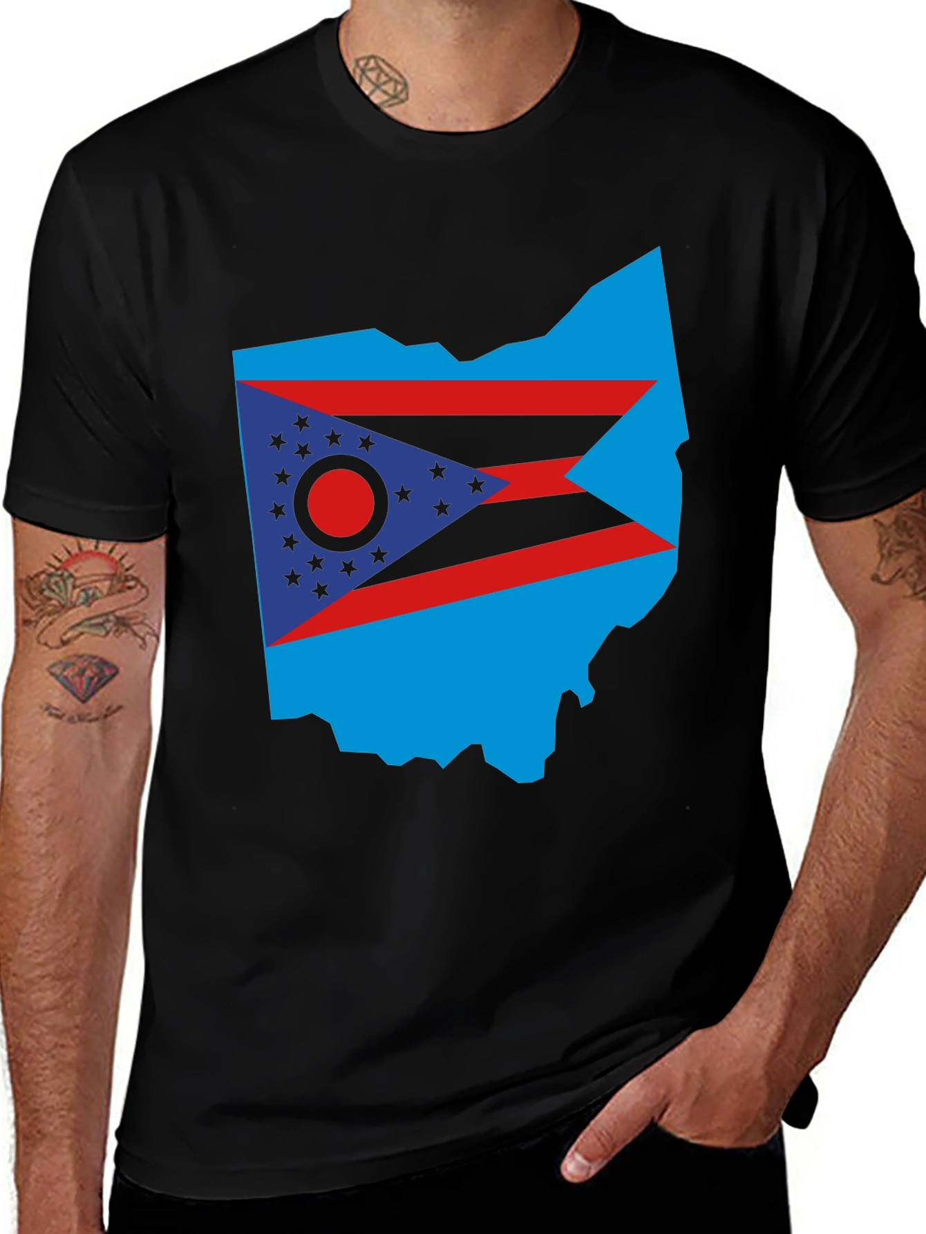 Ohio State Flag T-Shirt - Bold Patriotic Style