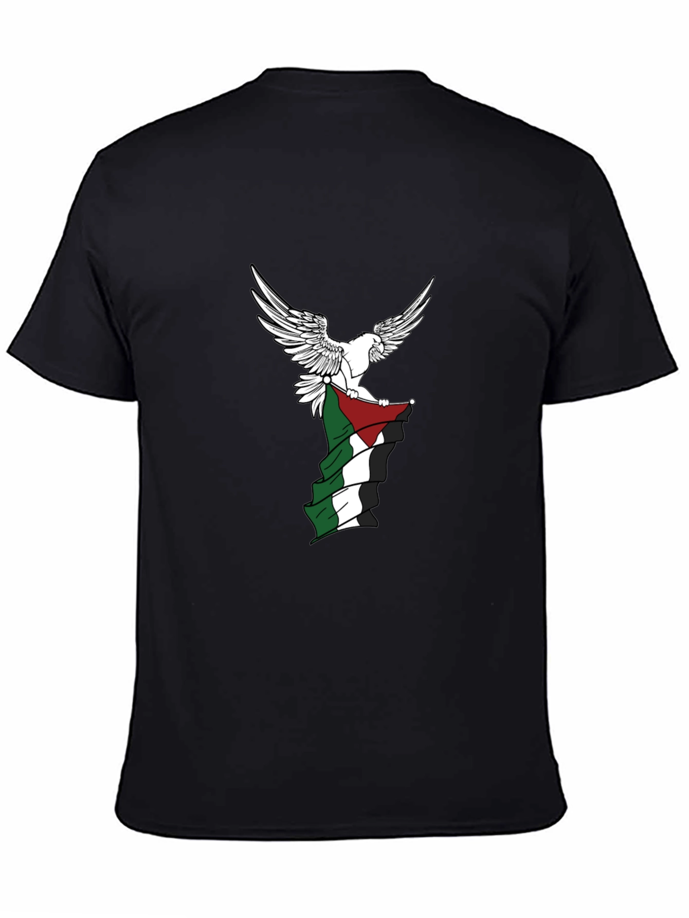 Palestinian Eagle Flag Graphic Tee - Black