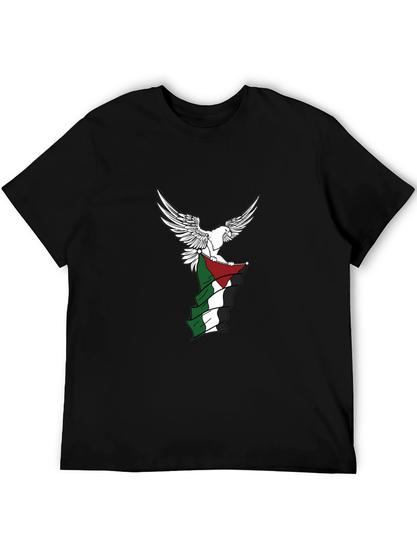Palestinian Eagle Flag Graphic Tee - Black