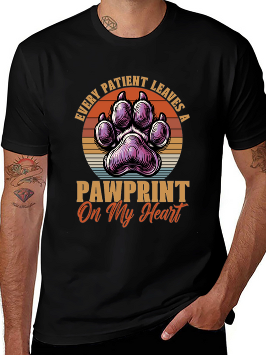 Pawprint Heart T-Shirt - Veterinary Love Tee
