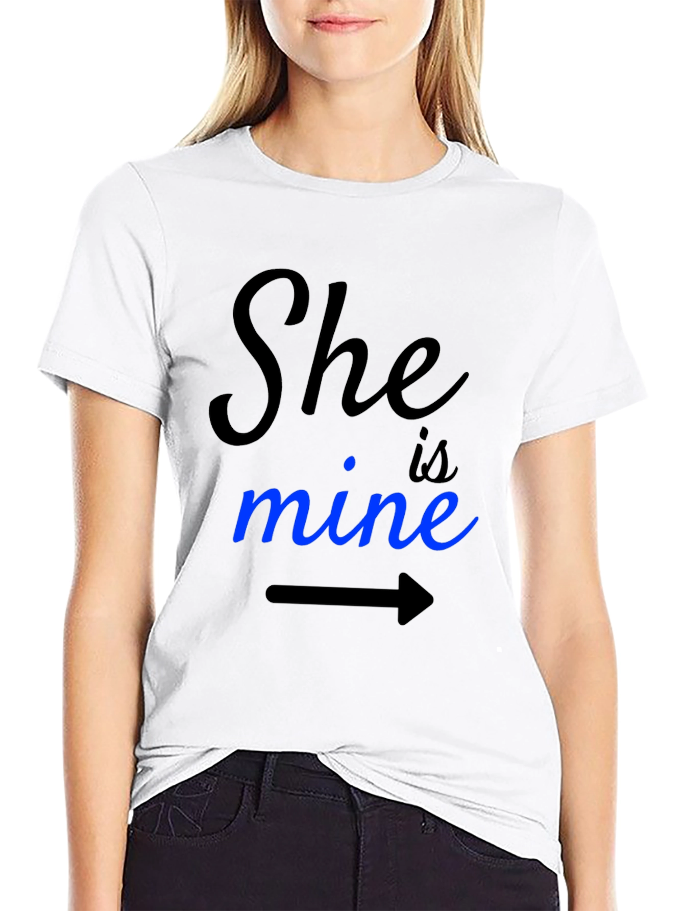 She Is Mine Graphic Tee - Couple Matching Shirt