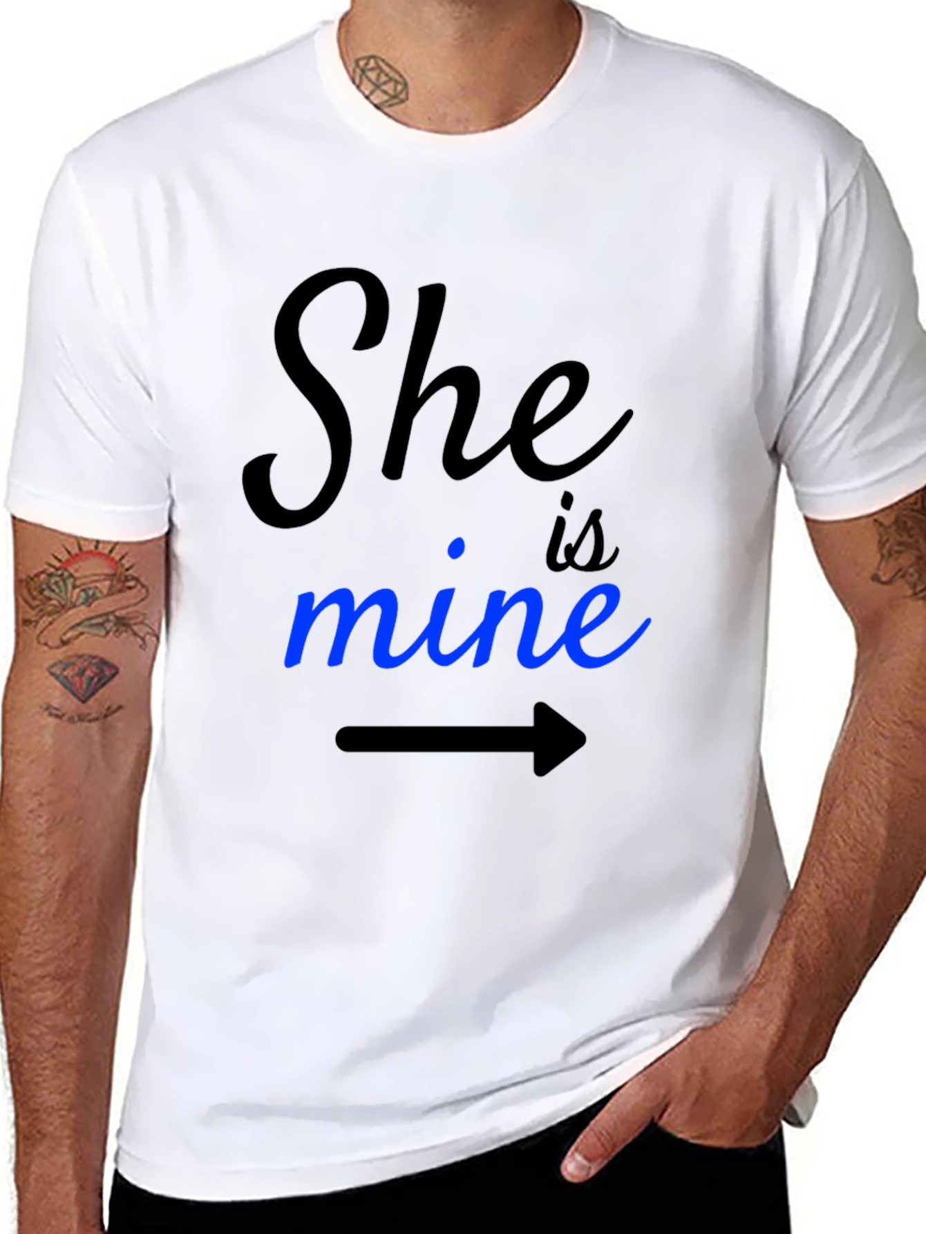She Is Mine Graphic Tee - Couple Matching Shirt