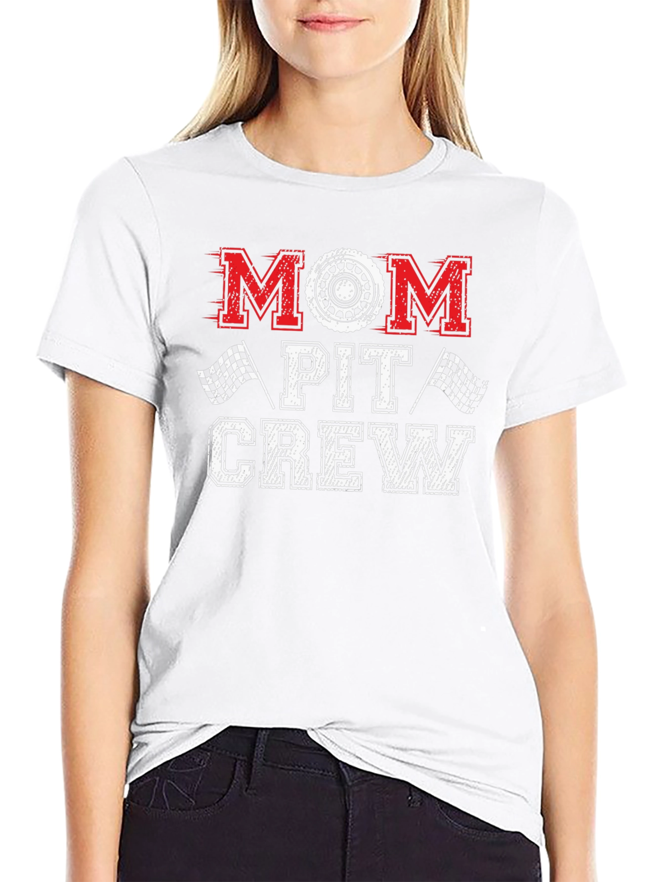 Mom Pit Crew Graphic T-Shirt