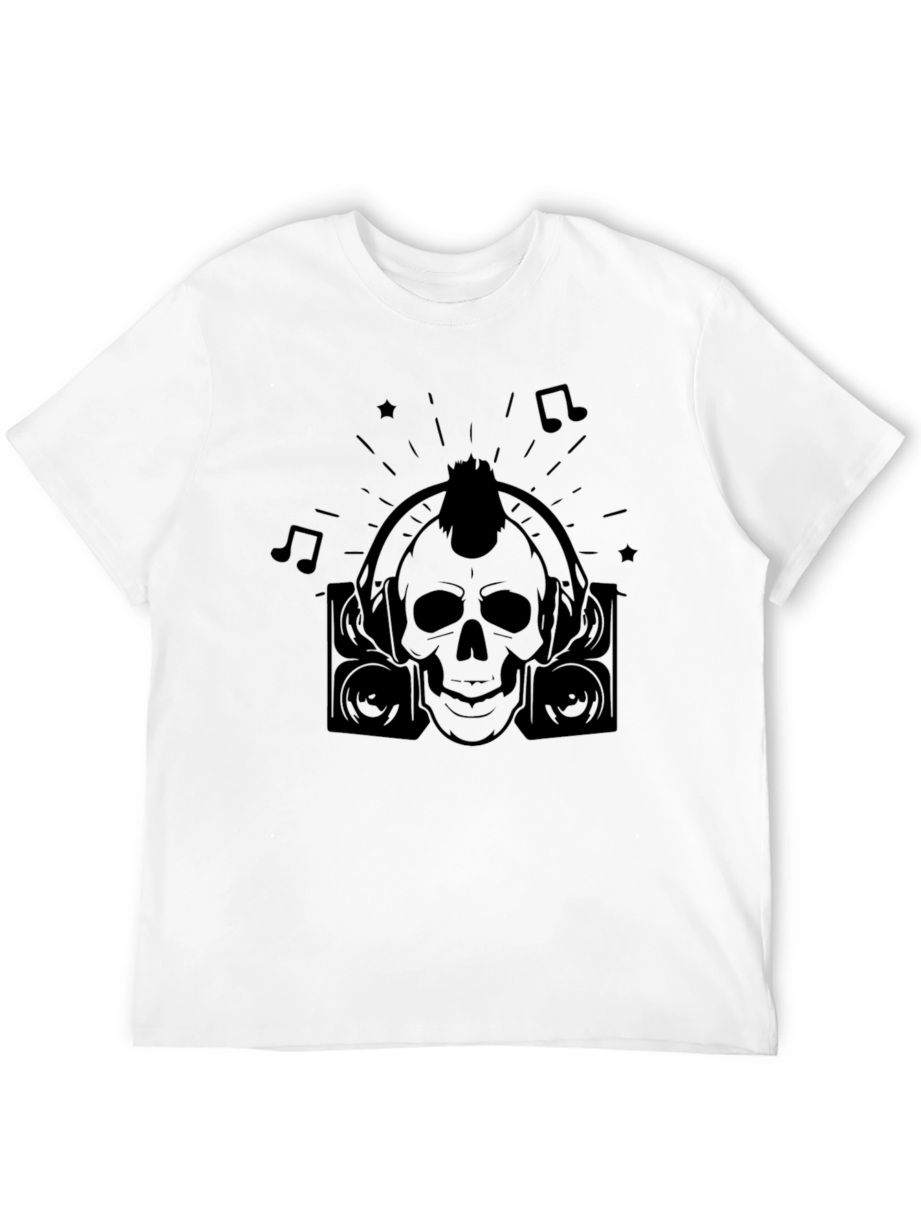 Skull Headphones Graphic Tee - Rocker Style