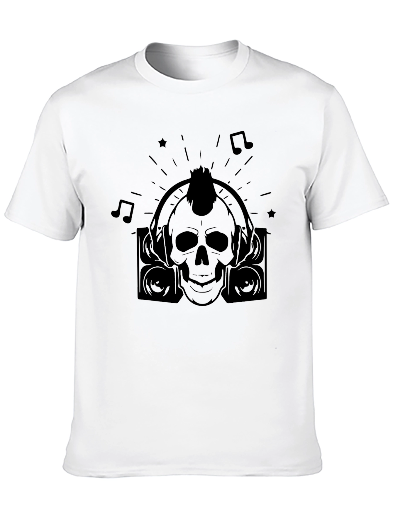Skull Headphones Graphic Tee - Rocker Style