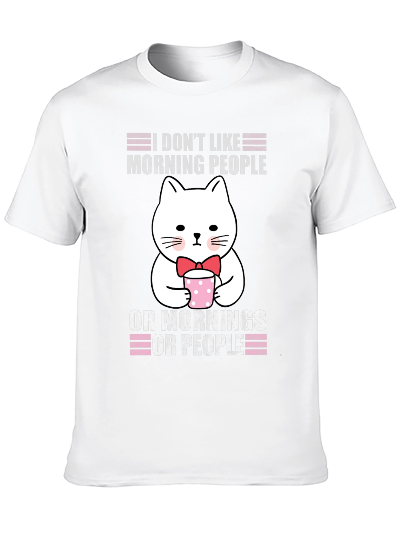 Funny Cat Morning People T-Shirt