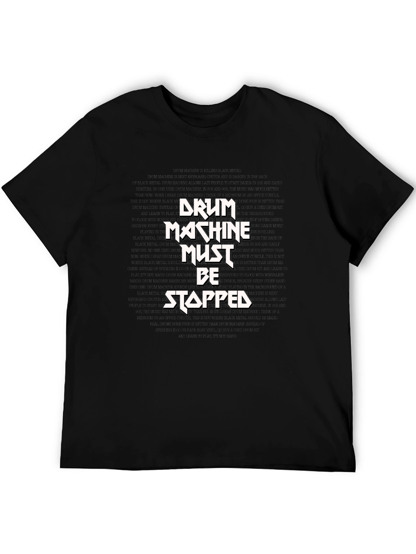 Drum Machine Must Be Stopped Graphic Tee