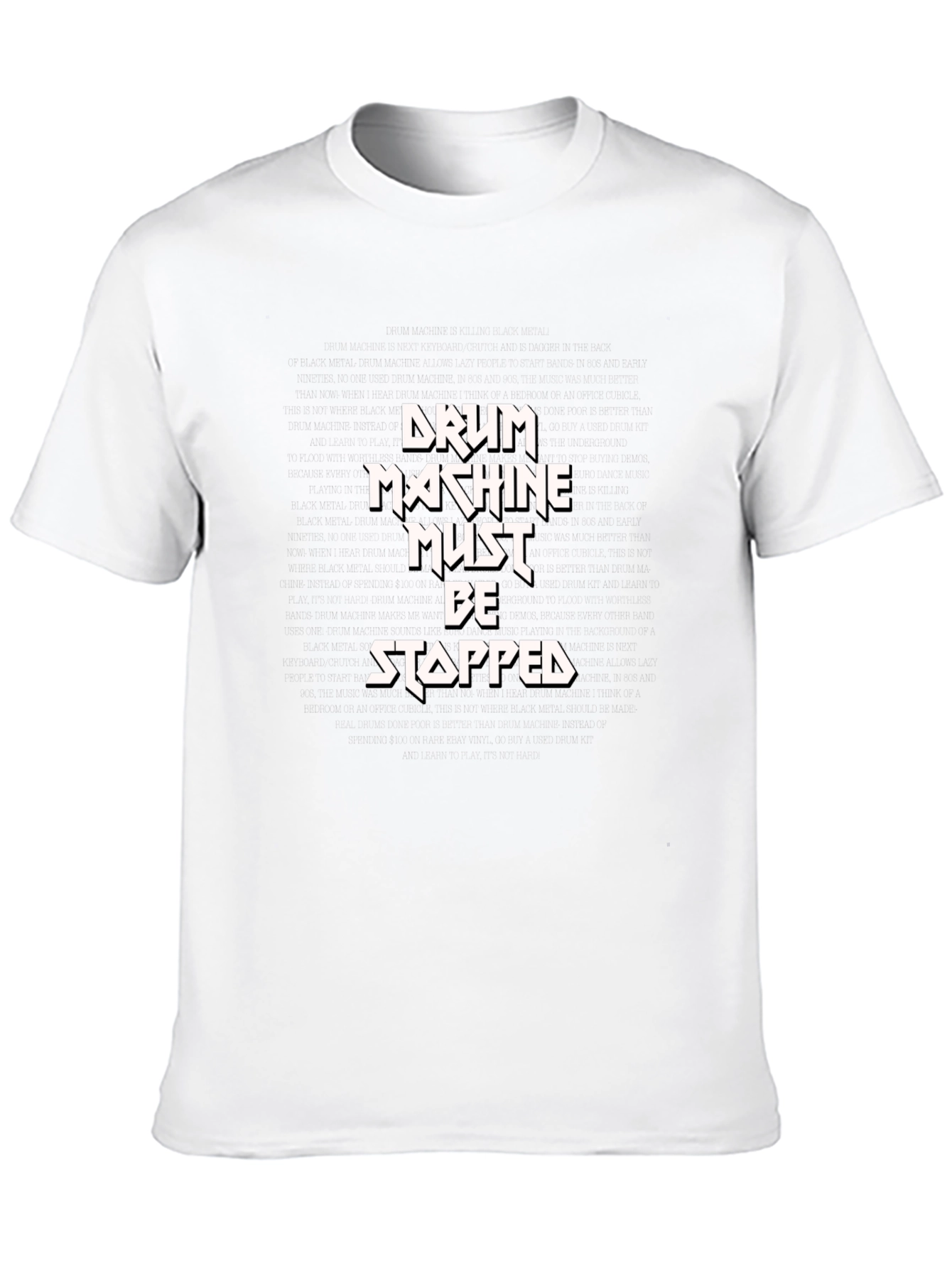 Drum Machine Must Be Stopped Graphic Tee