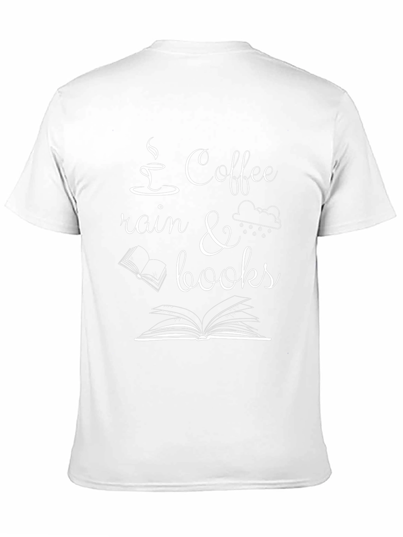 Coffee Rain & Books Graphic T-Shirt