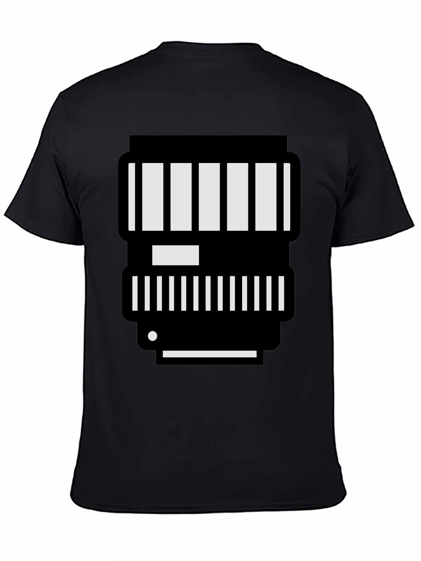 Camera Lens Graphic Tee - Black Cotton T-Shirt