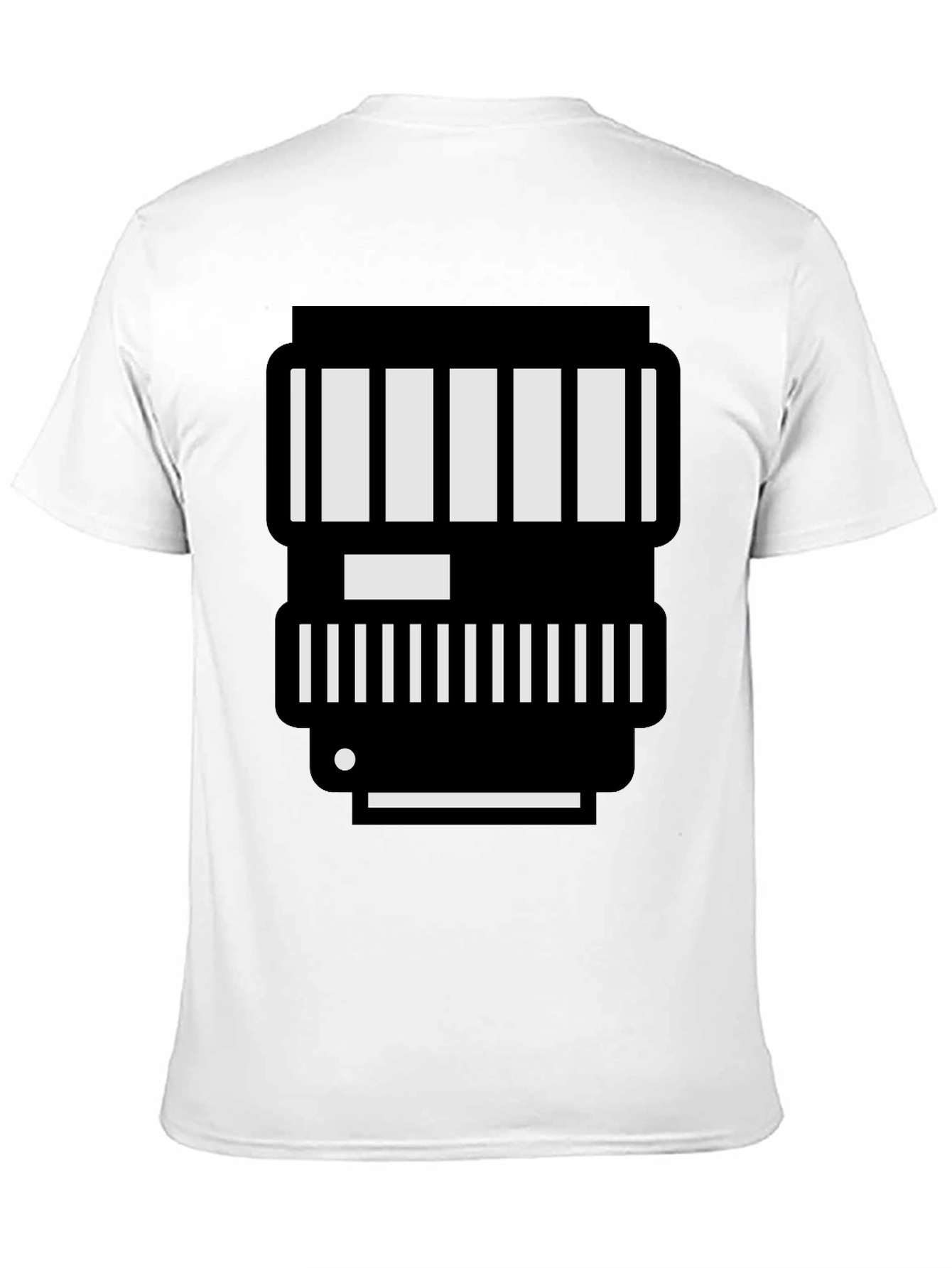 Camera Lens Graphic Tee - Black Cotton T-Shirt