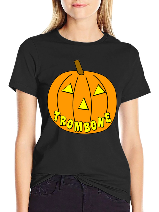 Trombone Pumpkin Halloween T-Shirt