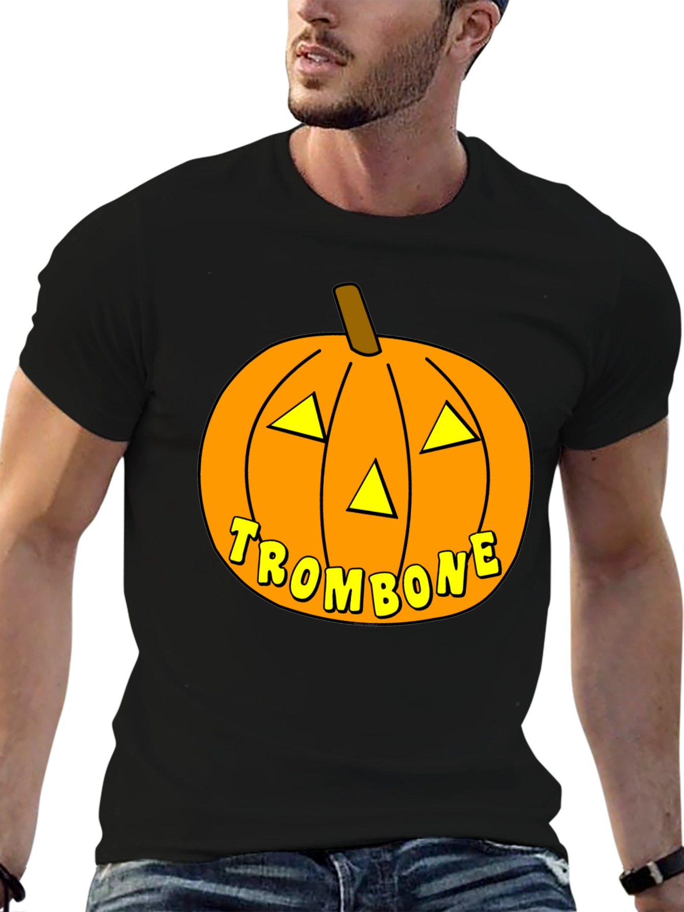 Trombone Pumpkin Halloween T-Shirt