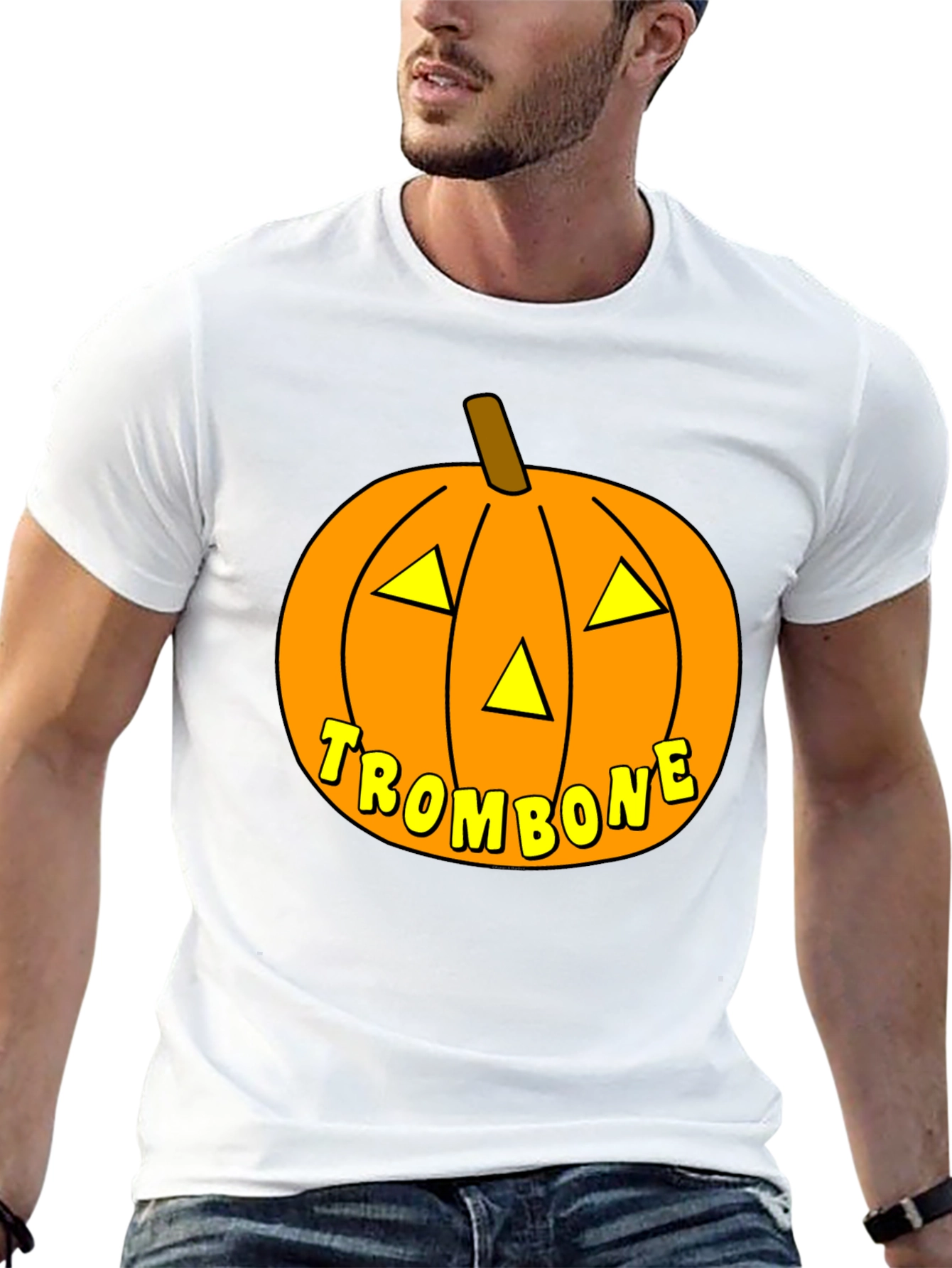 Trombone Pumpkin Halloween T-Shirt