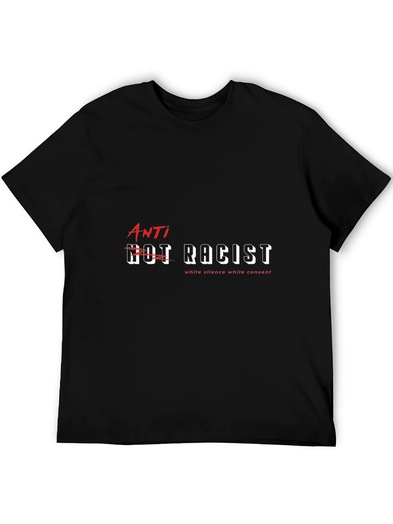 Anti-Racist Graphic T-Shirt - Black