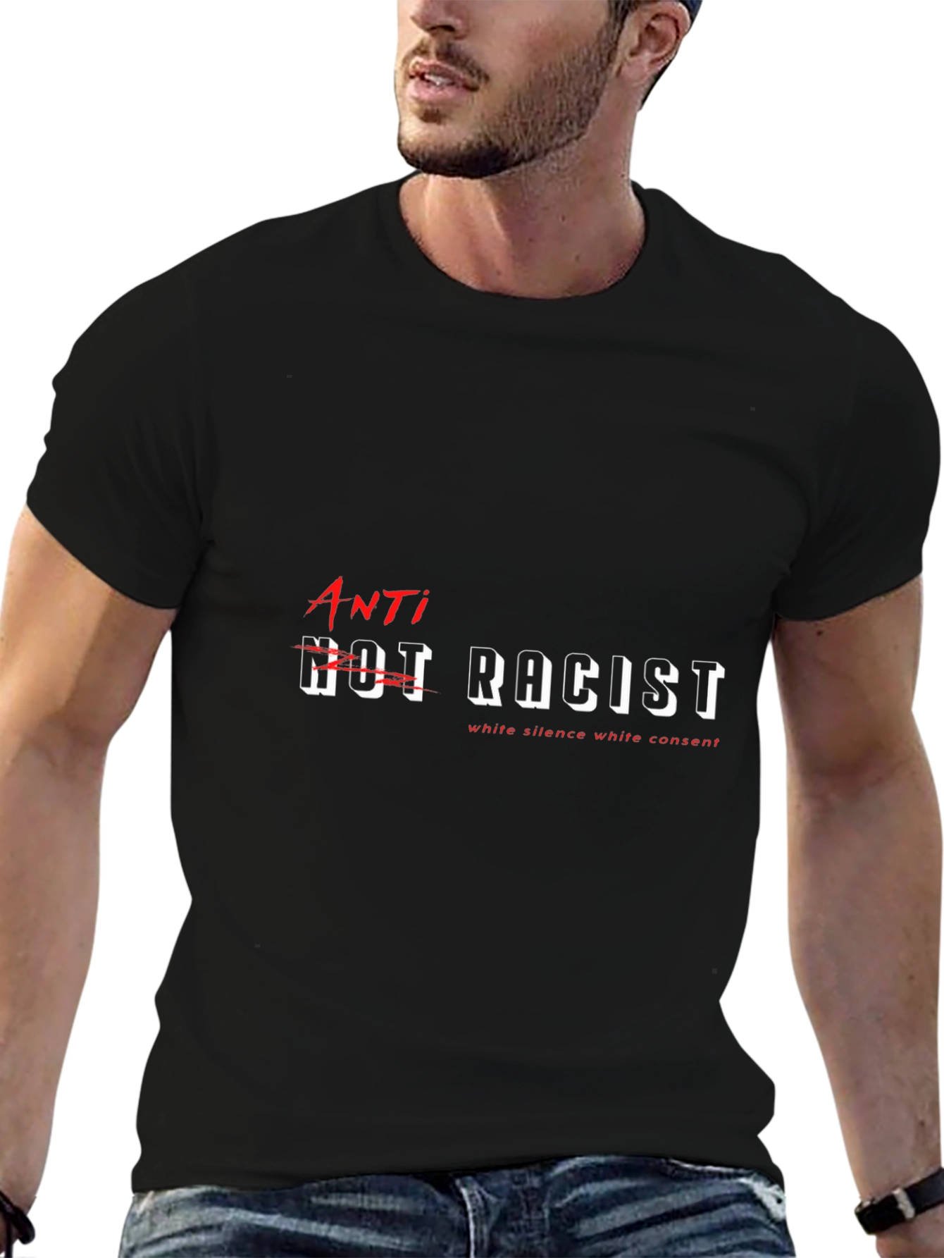 Anti-Racist Graphic T-Shirt - Black