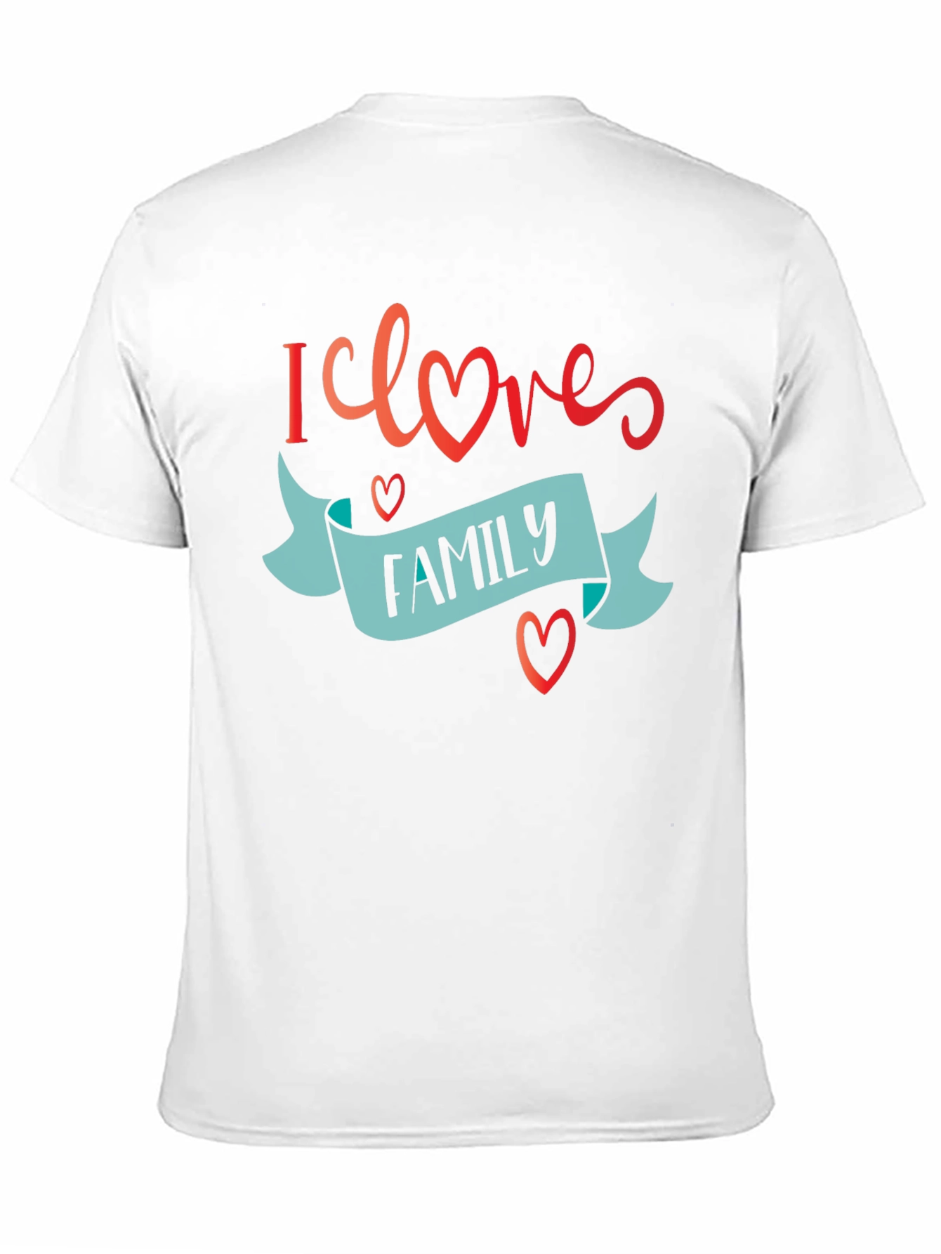 I Love Family Black Graphic Tee
