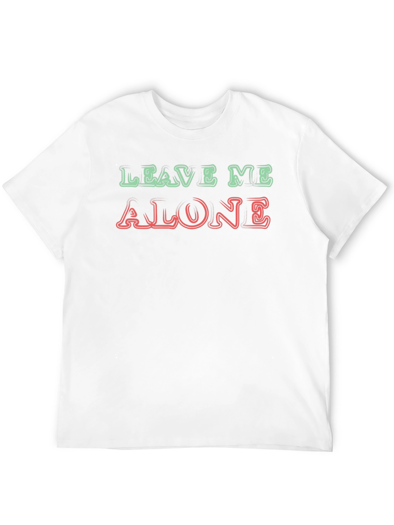 Leave Me Alone Graphic T-Shirt Black Casual