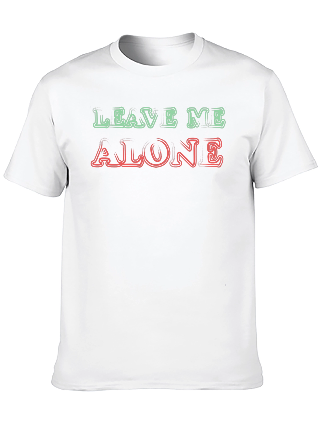 Leave Me Alone Graphic T-Shirt Black Casual
