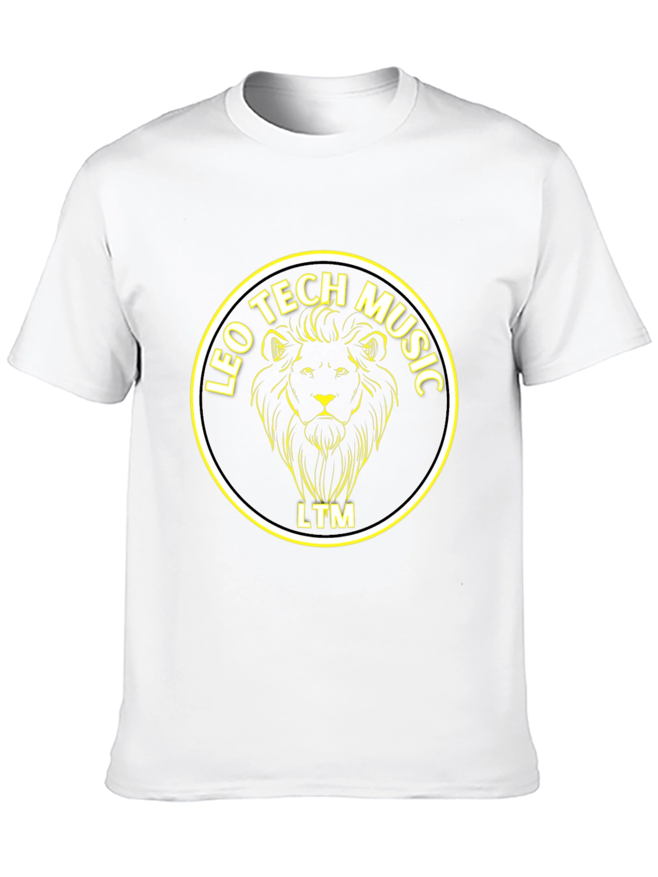 Leo Tech Music Lion Graphic Black T-Shirt