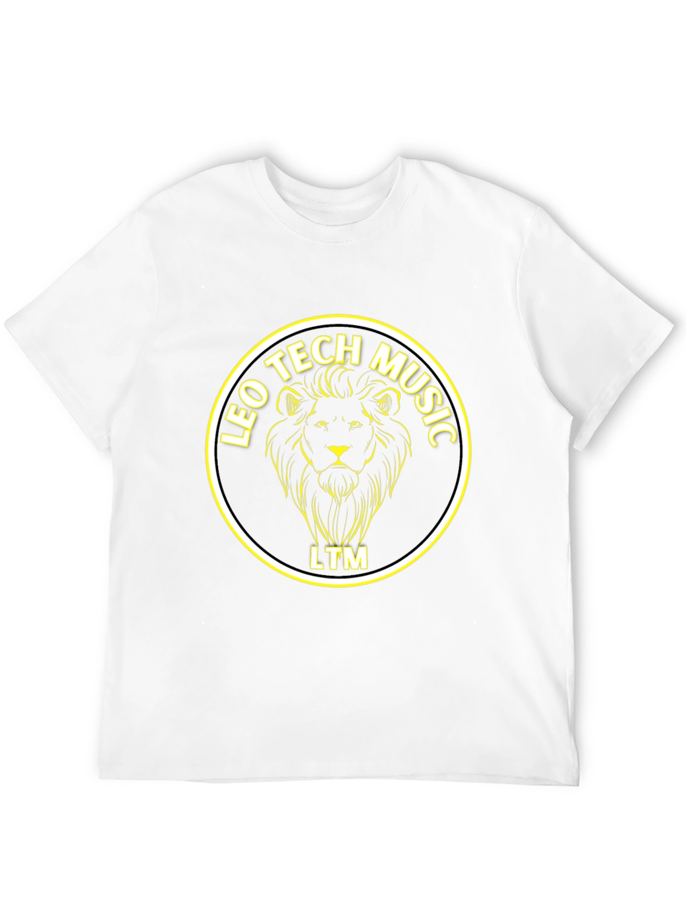 Leo Tech Music Lion Graphic Black T-Shirt