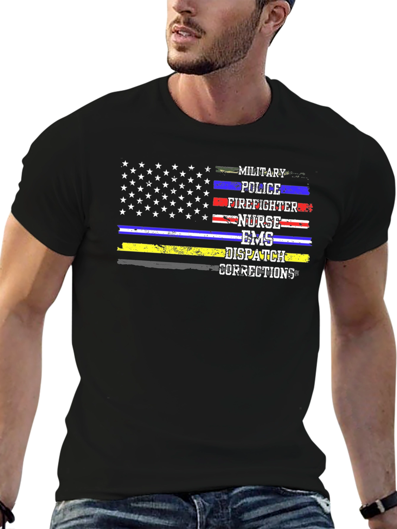 Patriotic Public Service Flag T-Shirt