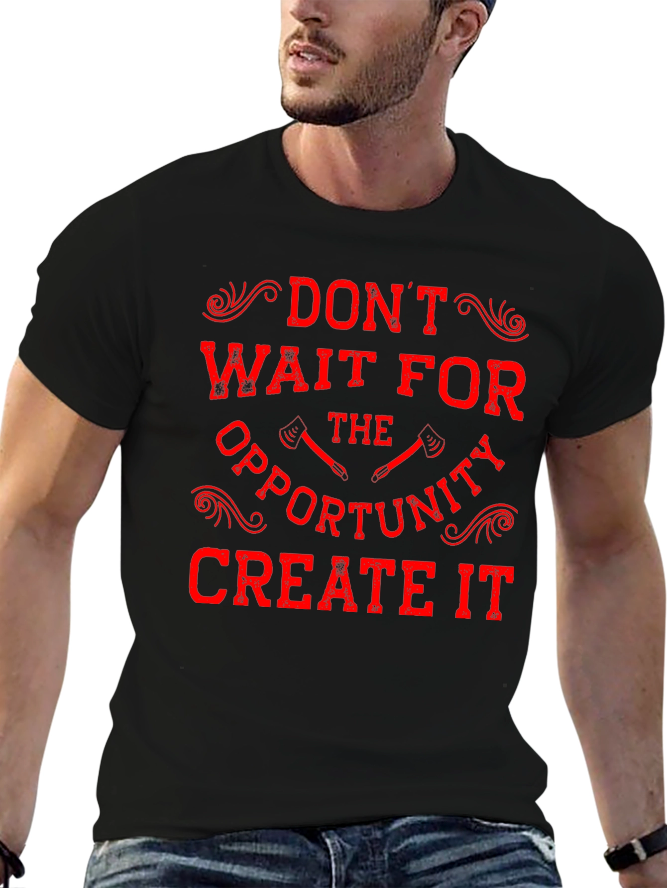 Motivational Graphic T-Shirt - Dont Wait Create