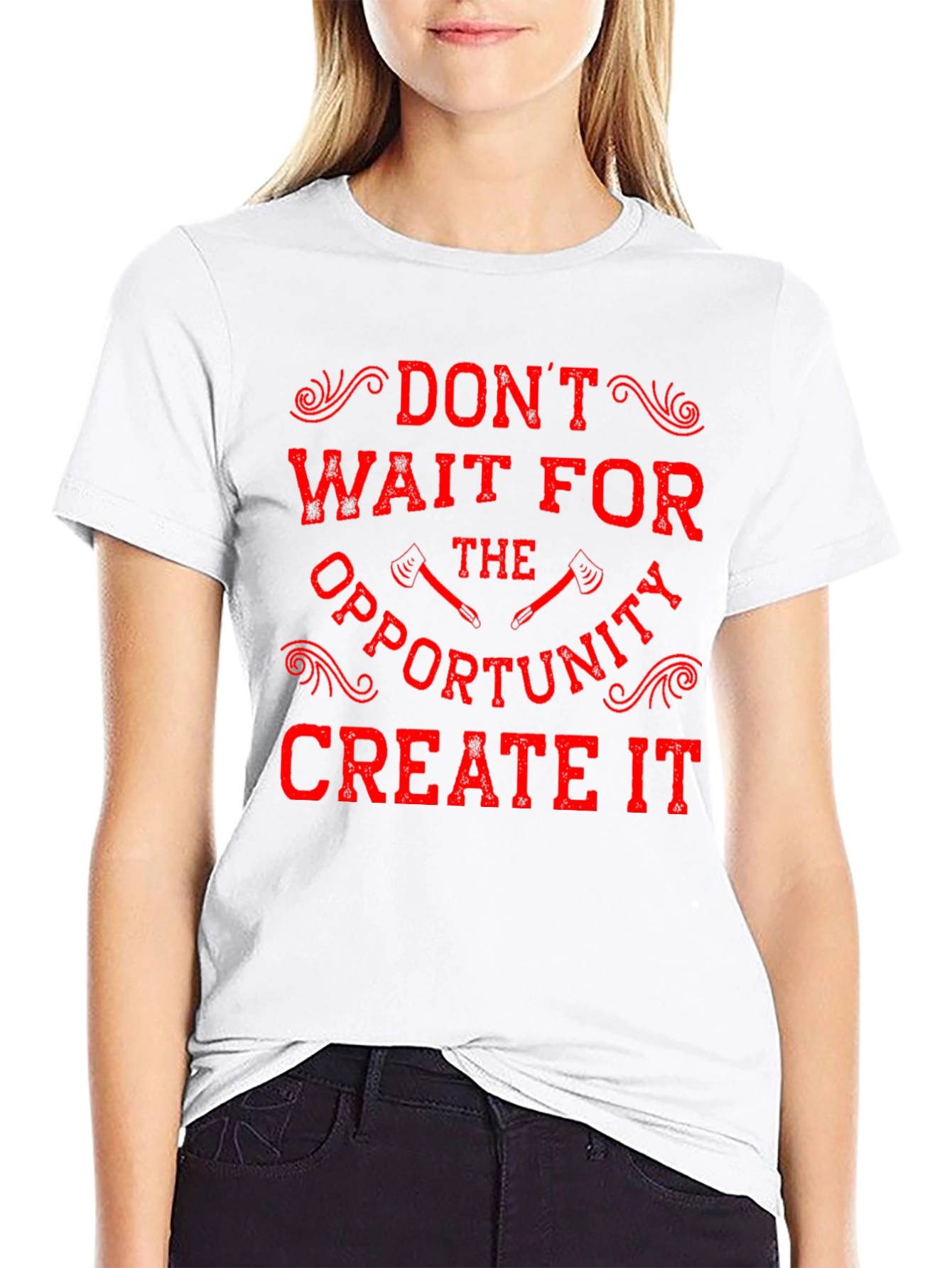 Motivational Graphic T-Shirt - Dont Wait Create