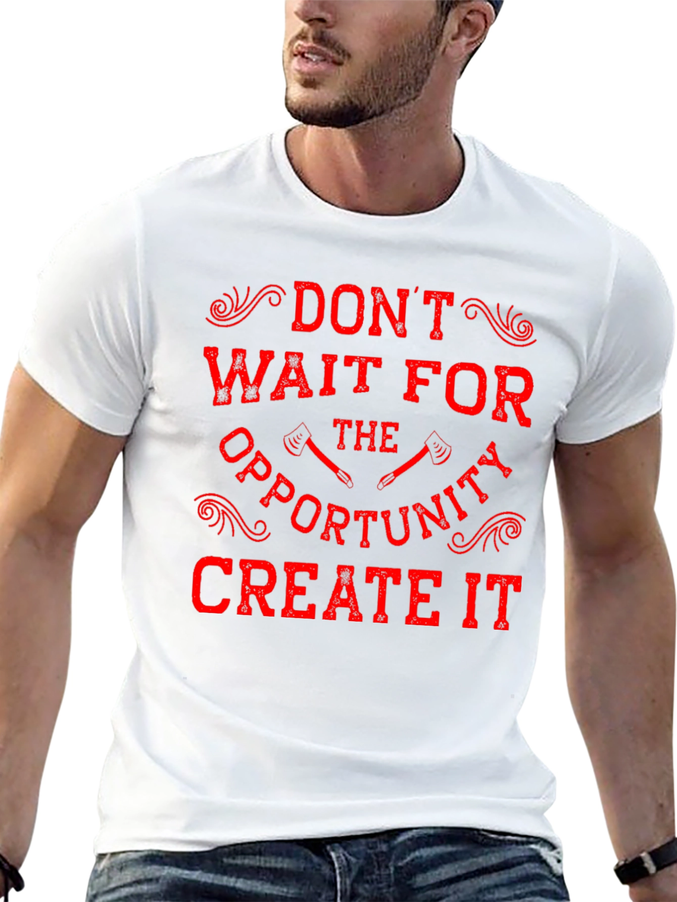 Motivational Graphic T-Shirt - Dont Wait Create