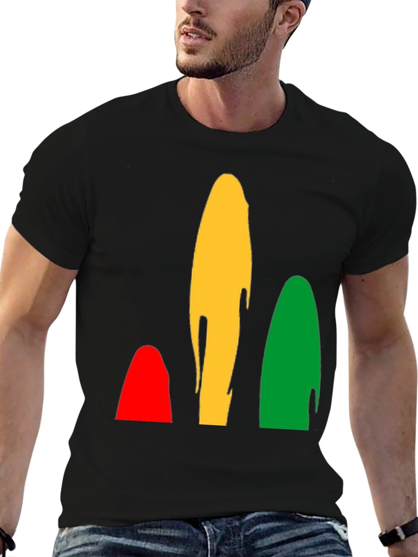 Abstract Color Block Tee