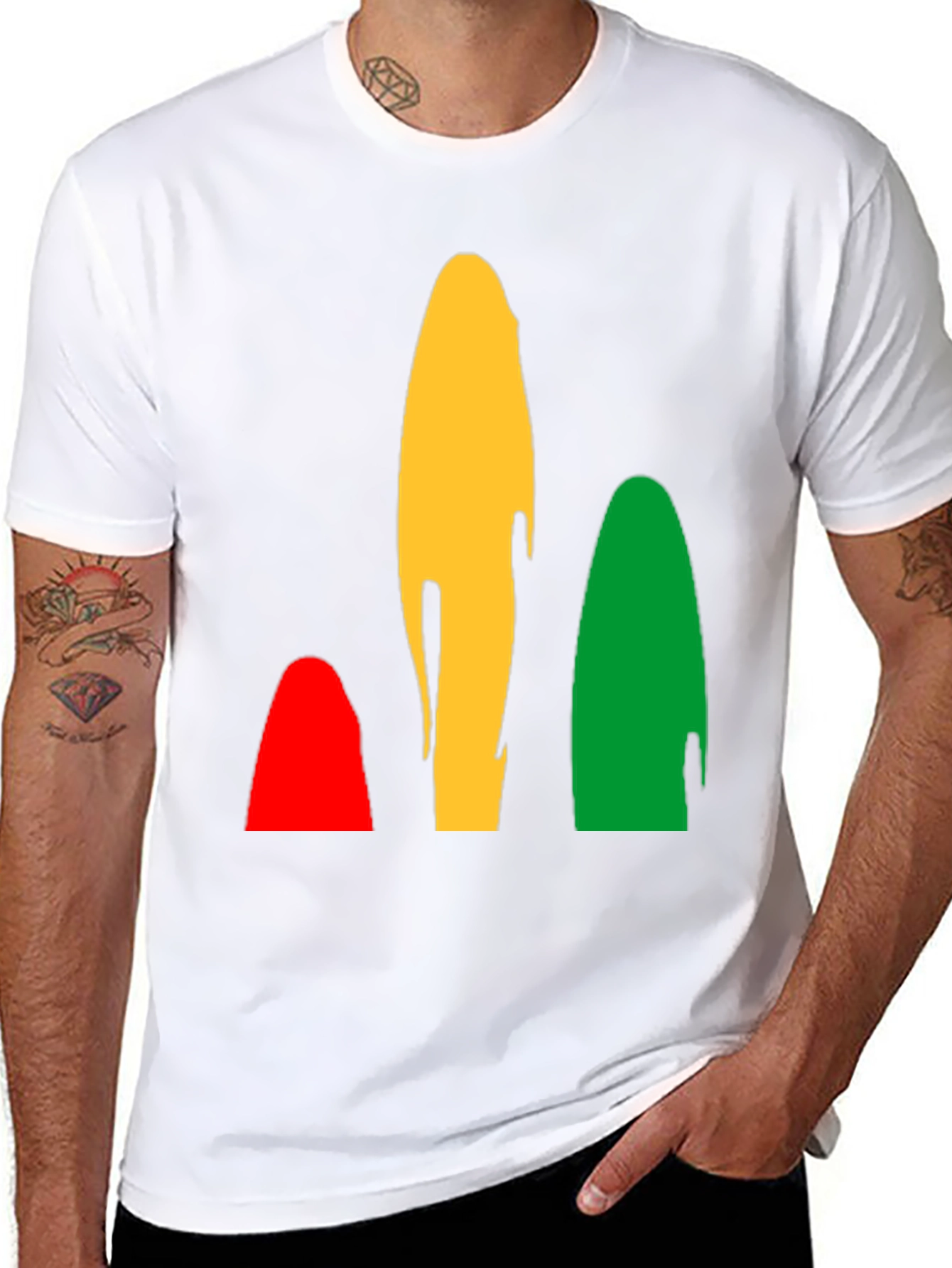Abstract Color Block Tee